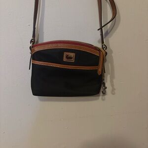 Dooney & Bourke Black and Brown Crossbody Bag